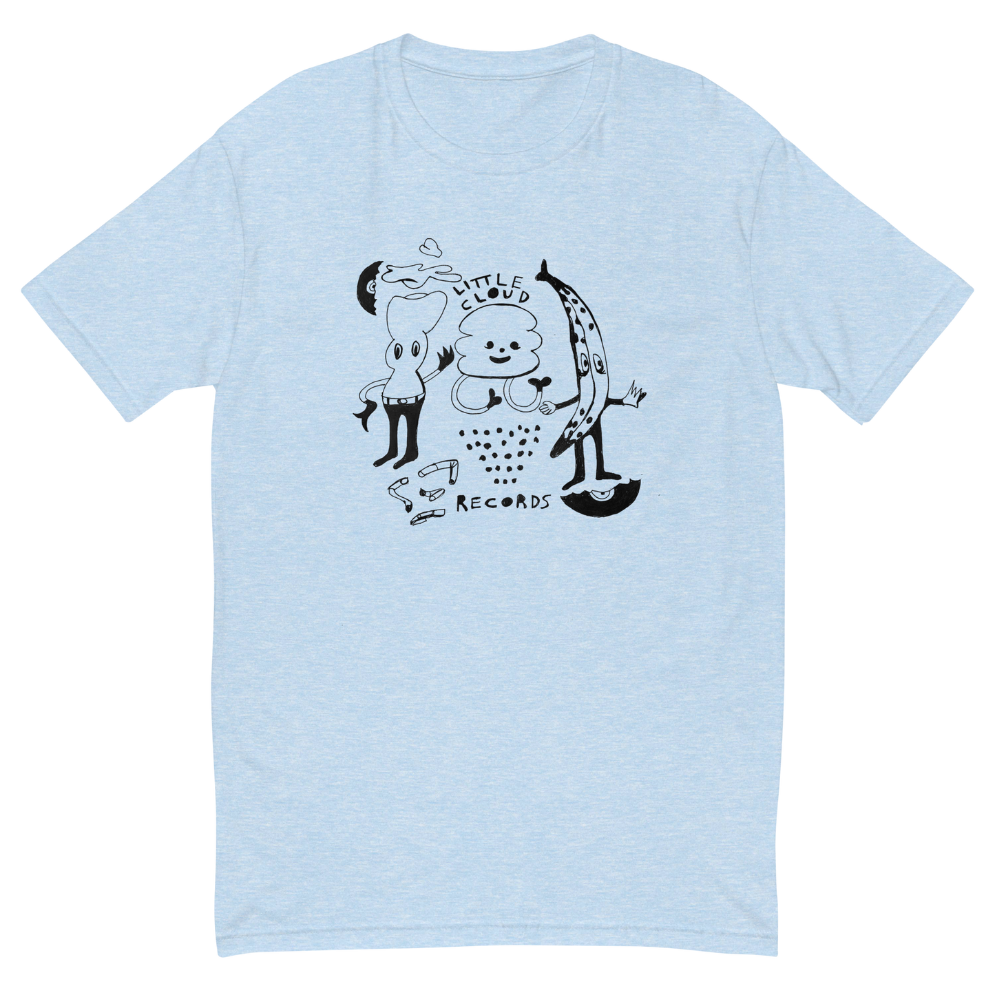 Little Cloud Records "Cartoon" Short Sleeve T-shirt (Designed by Joe Werner of Muun Bato)